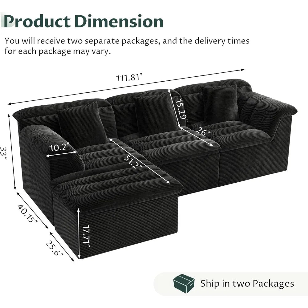 112" Modular Sectional Couch
