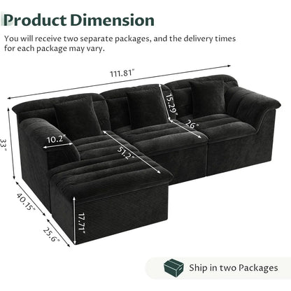 112" Modular Sectional Couch