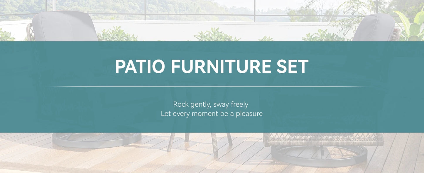 3 Pieces Patio Furniture Set