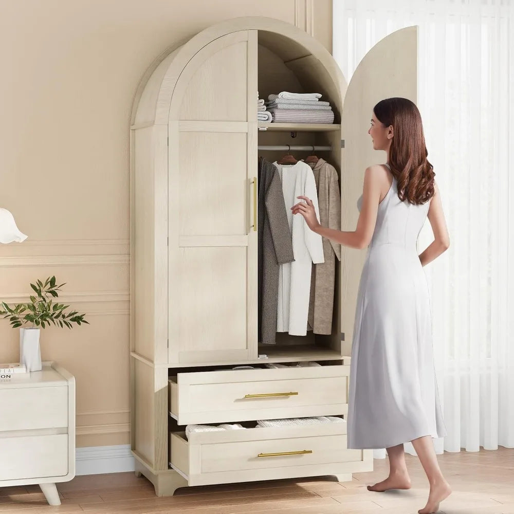 Modern Tall Wooden Armoires