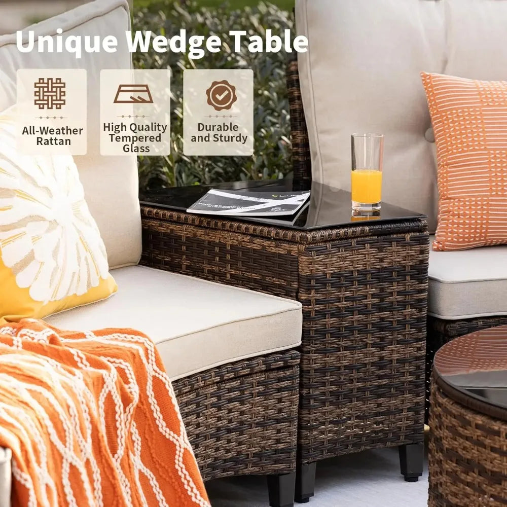 9 Piece Outdoor Patio Furniture Set