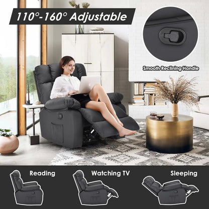 Rocking Recliner Chair with Side Pocket