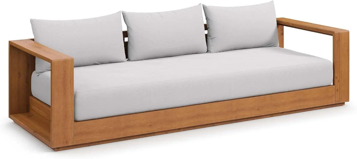 Tahoe Acacia Wood Outdoor Patio Sofa