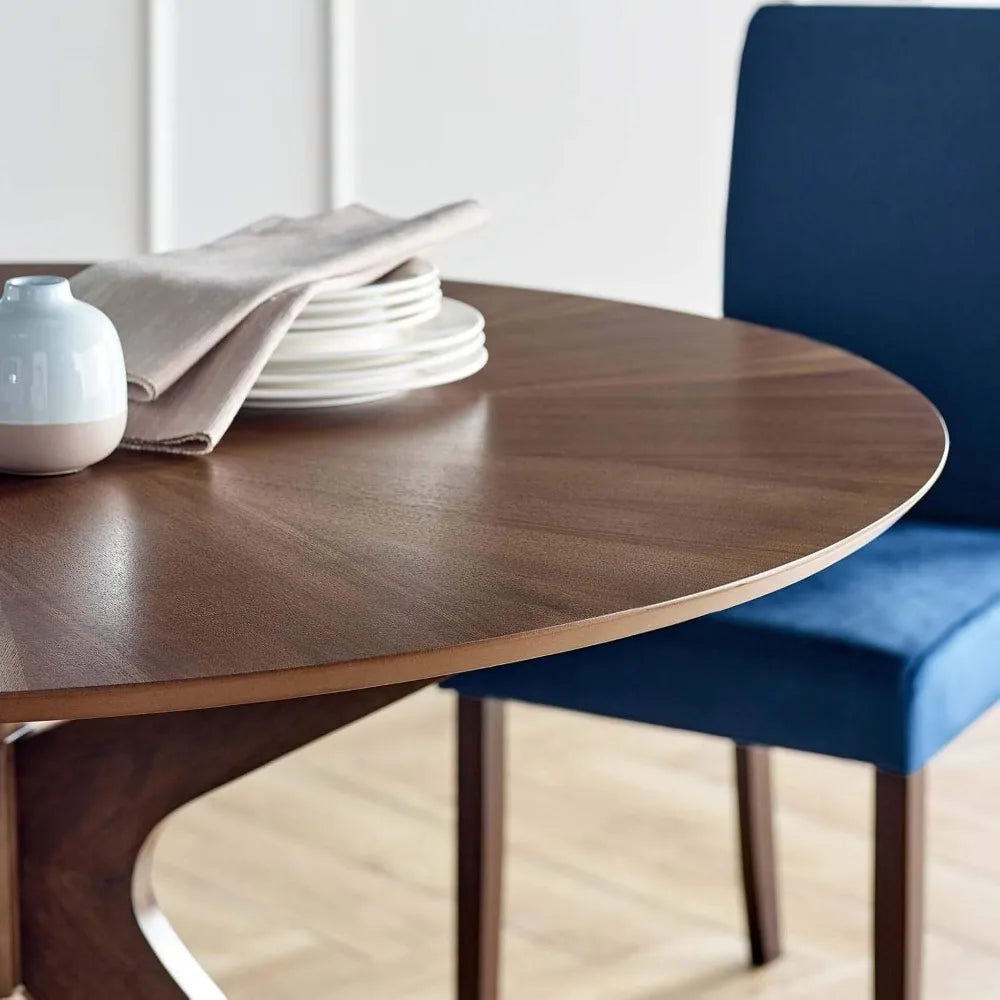 47" Round Wood Dining Table