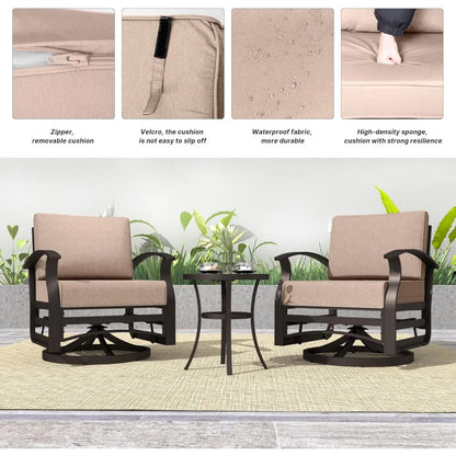 3 Pieces Patio Furniture Set