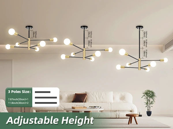 Modern Chandelier, dinning room, living room, ceiling light, led bulbs