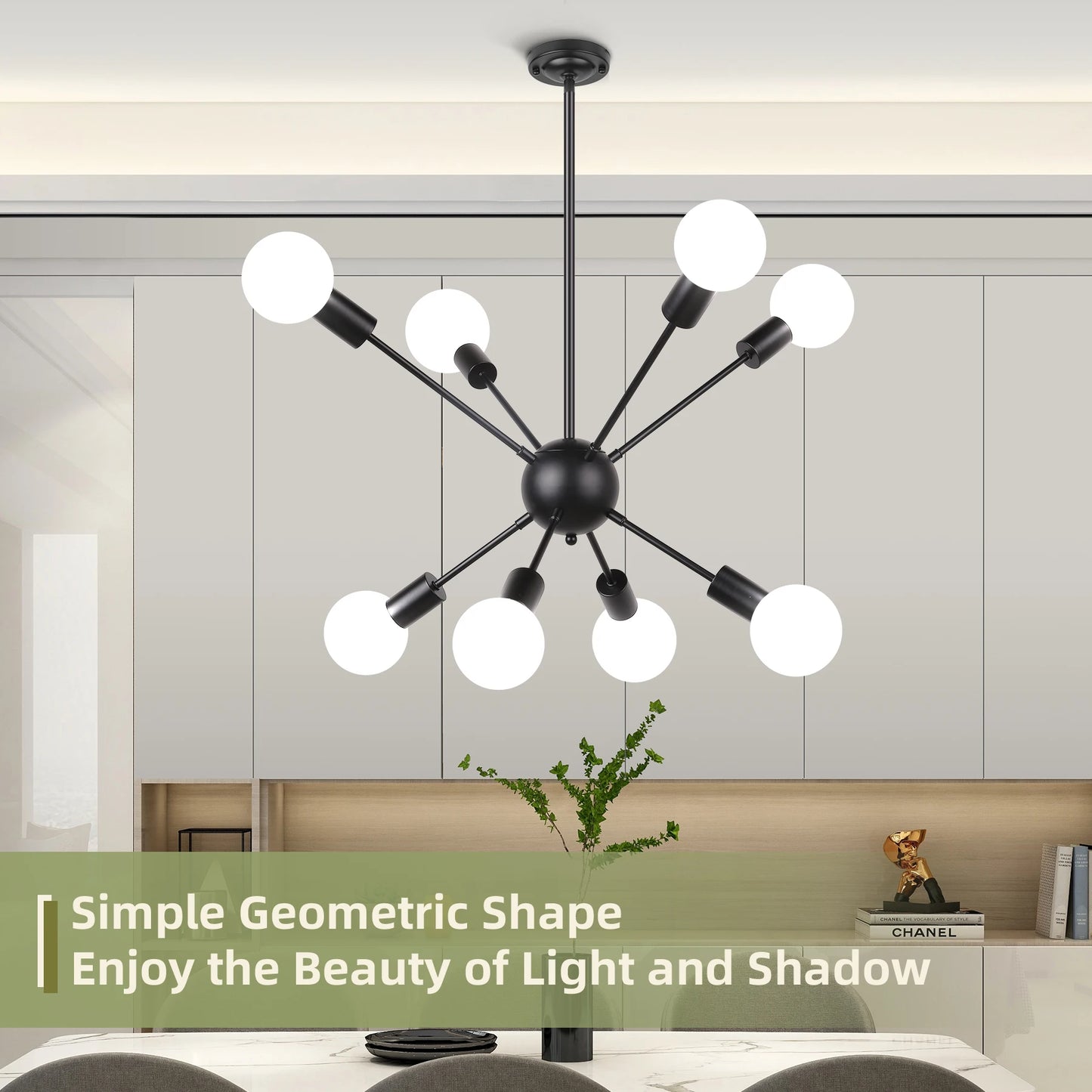 Modern Chandelier, dinning room, living room, ceiling light, led bulbs