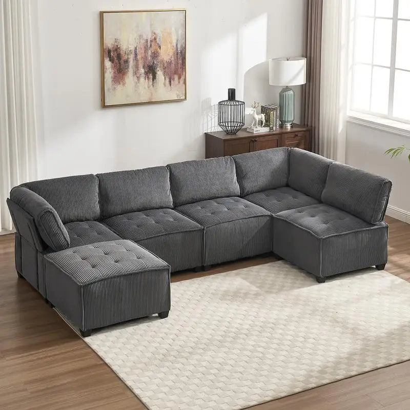 U-Shaped Modular Sectional Sofa