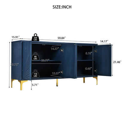 4-door Sideboard with adjustable shelves