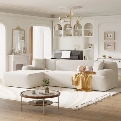 Modern Large LShape Modular Sectional Sofa  2 Piece