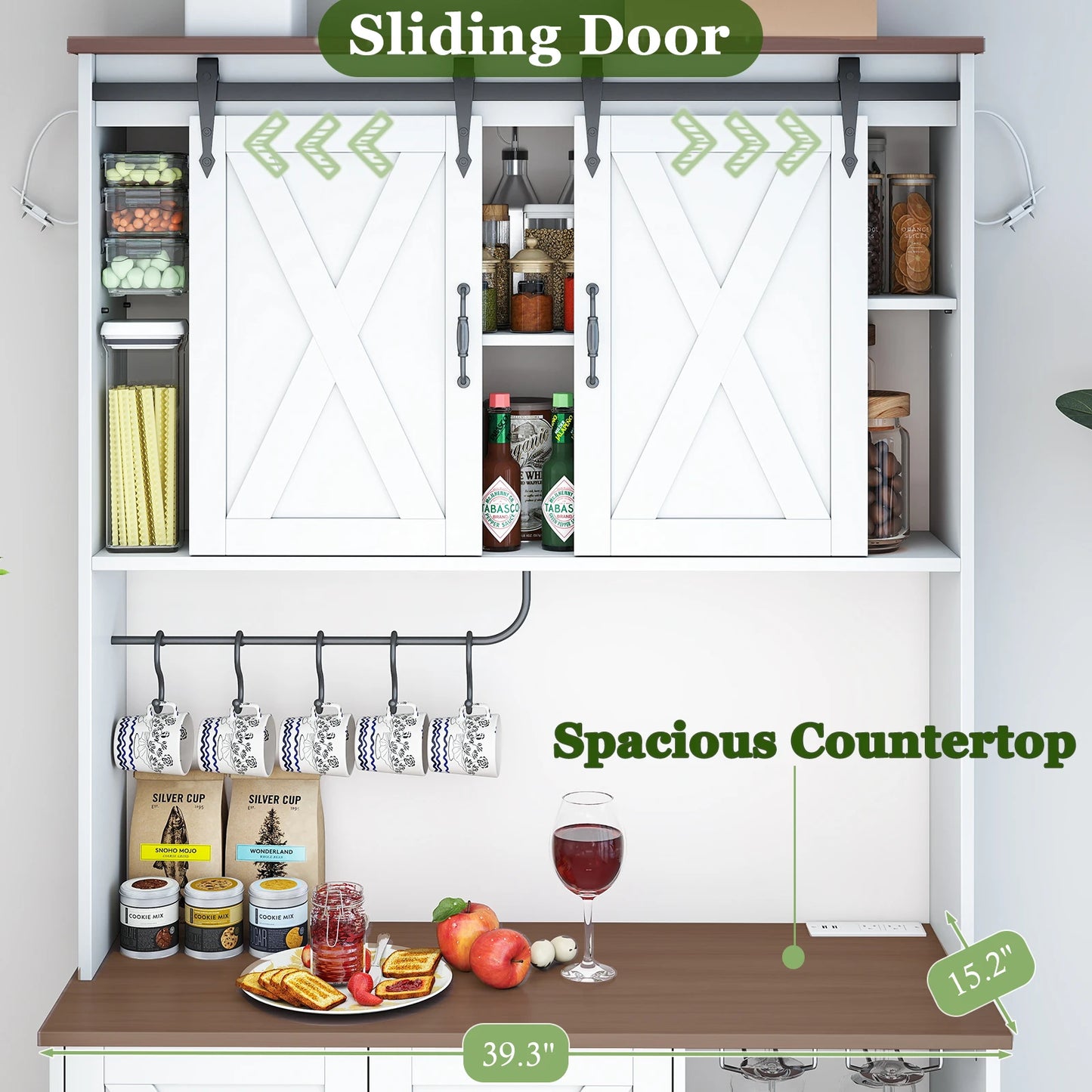 71" Kitchen Pantry Cabinet