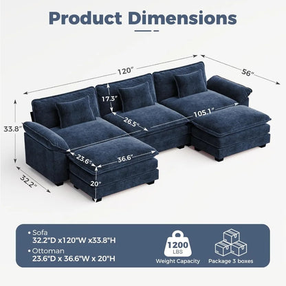 120" Sectional Sofa