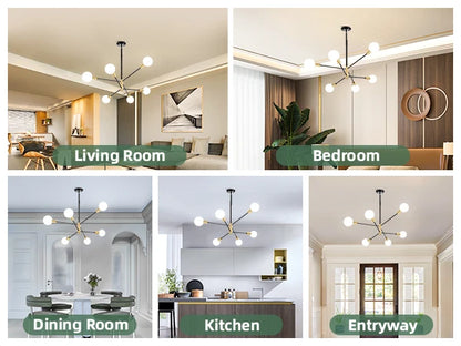 Modern Chandelier, dinning room, living room, ceiling light, led bulbs