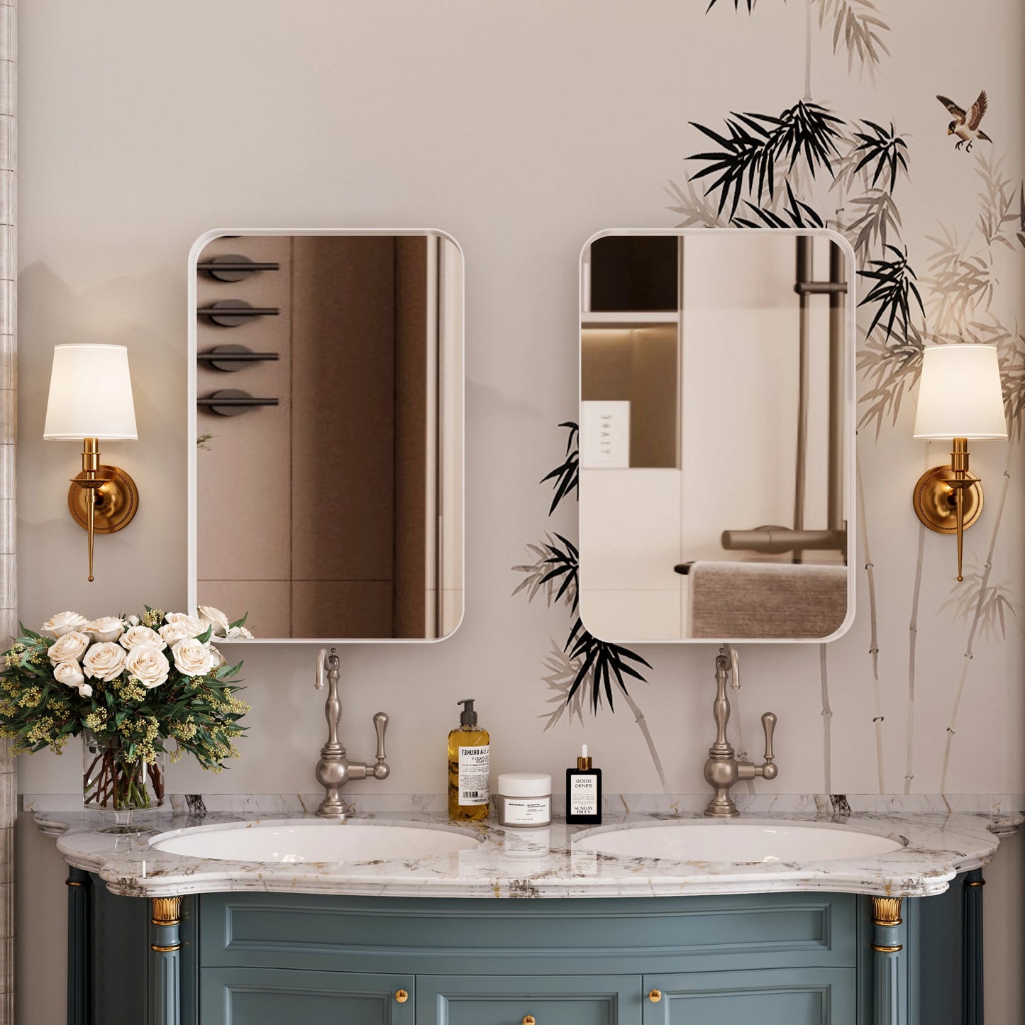 16x24-Inch Recessed White Medicine Cabinet