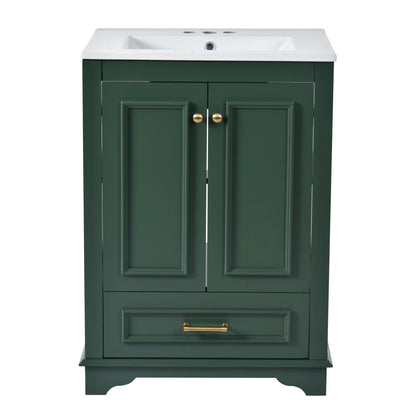 24'' Bathroom Vanity with Ceramic Sink Combo