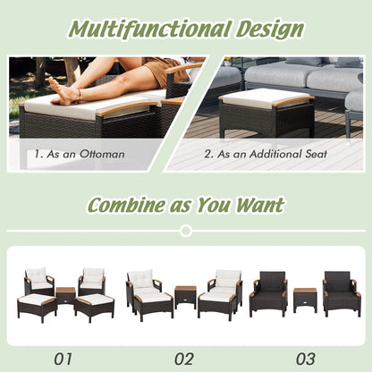 5PCS Patio Rattan Furniture Set