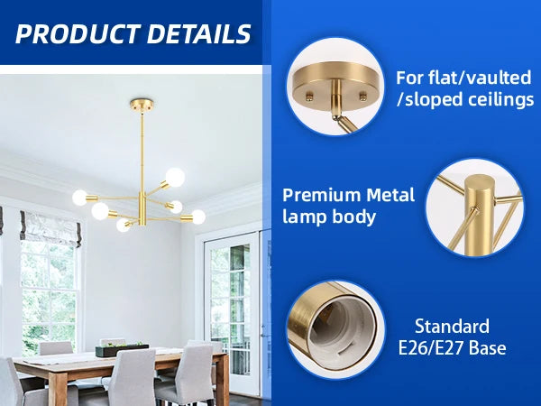 Modern Chandelier, dinning room, living room, ceiling light, led bulbs