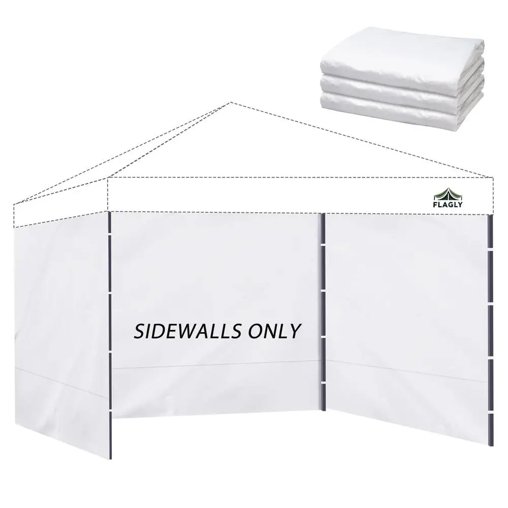 Canopy Sidewalls for 10x10 Pop Up Canopy Tent, 300D Waterproof Material for Outdoor Events, Vendor Booths, and Privacy Sidewalls