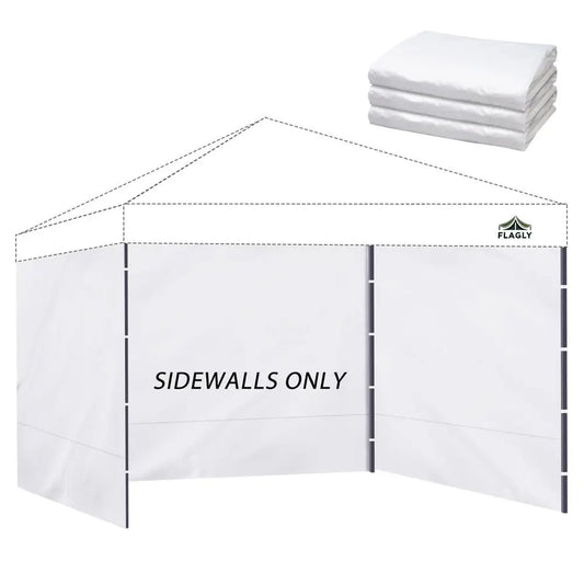 Canopy Sidewalls for 10x10 Pop Up Canopy Tent, 300D Waterproof Material for Outdoor Events, Vendor Booths, and Privacy Sidewalls