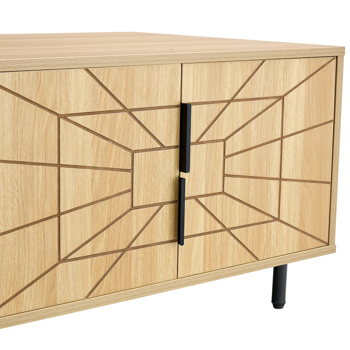 Wooden Mid Century Storage Sofa Table