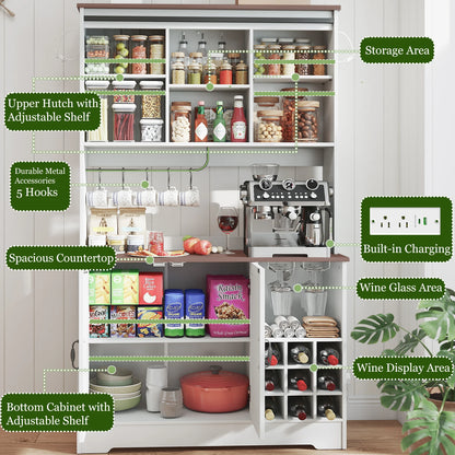 71" Kitchen Pantry Cabinet