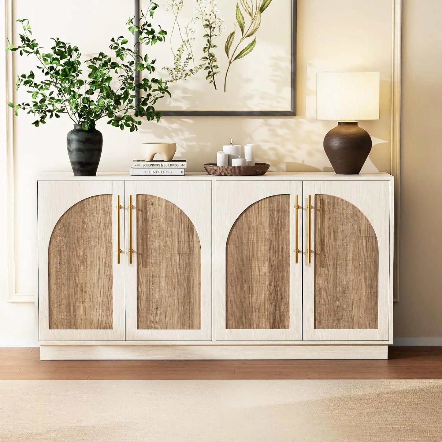 62" Buffet Cabinet with Hutch