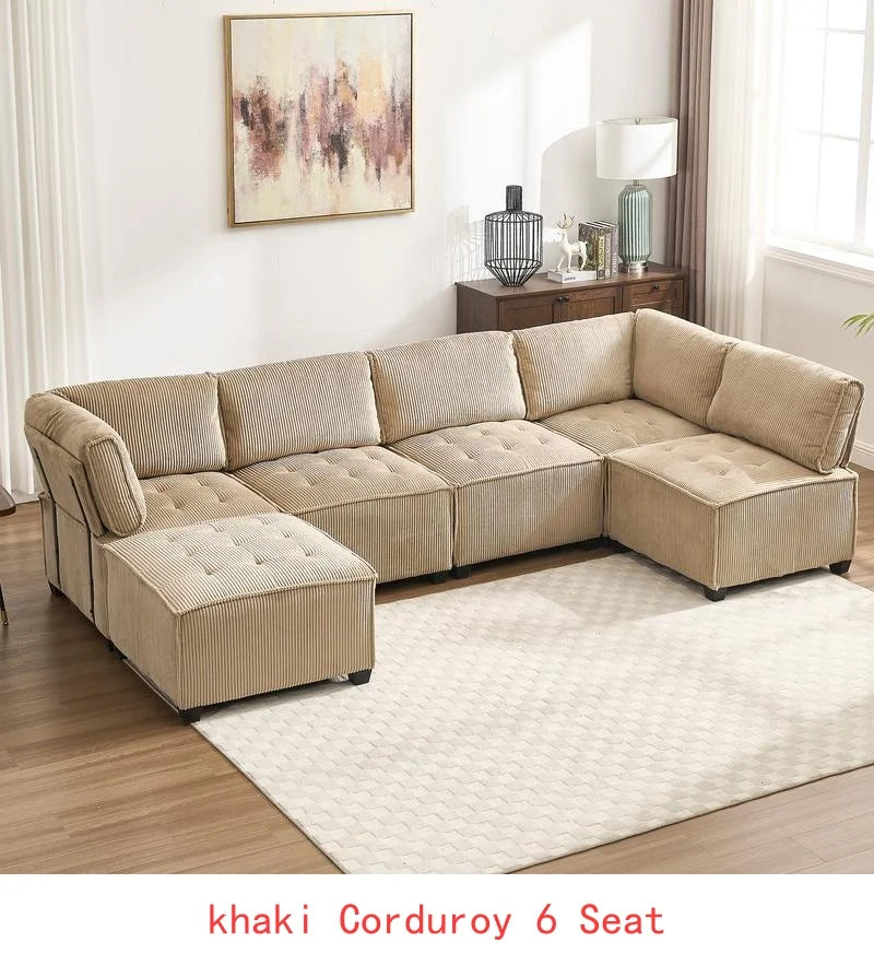 U-Shaped Modular Sectional Sofa