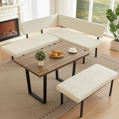 3-Piece Corner Dining Table Set