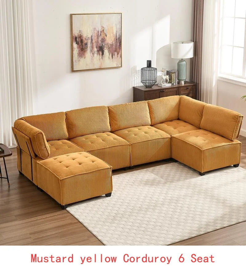 U-Shaped Modular Sectional Sofa