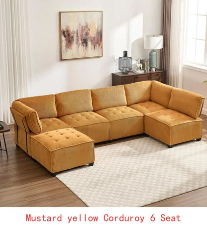 U-Shaped Modular Sectional Sofa