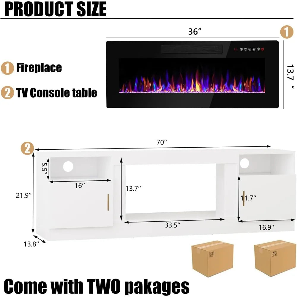 Fireplace with TV Stand 36" inch Electric Fireplace