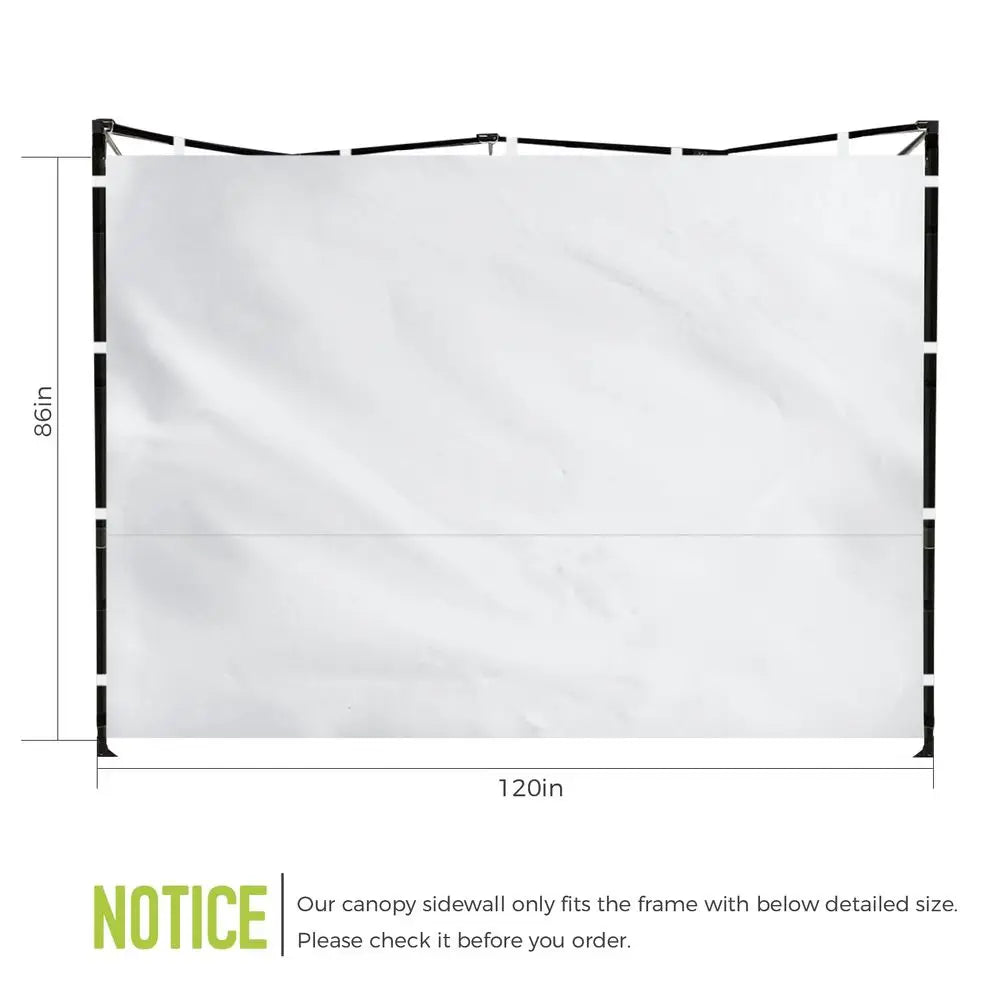 Canopy Sidewalls for 10x10 Pop Up Canopy Tent, 300D Waterproof Material for Outdoor Events, Vendor Booths, and Privacy Sidewalls