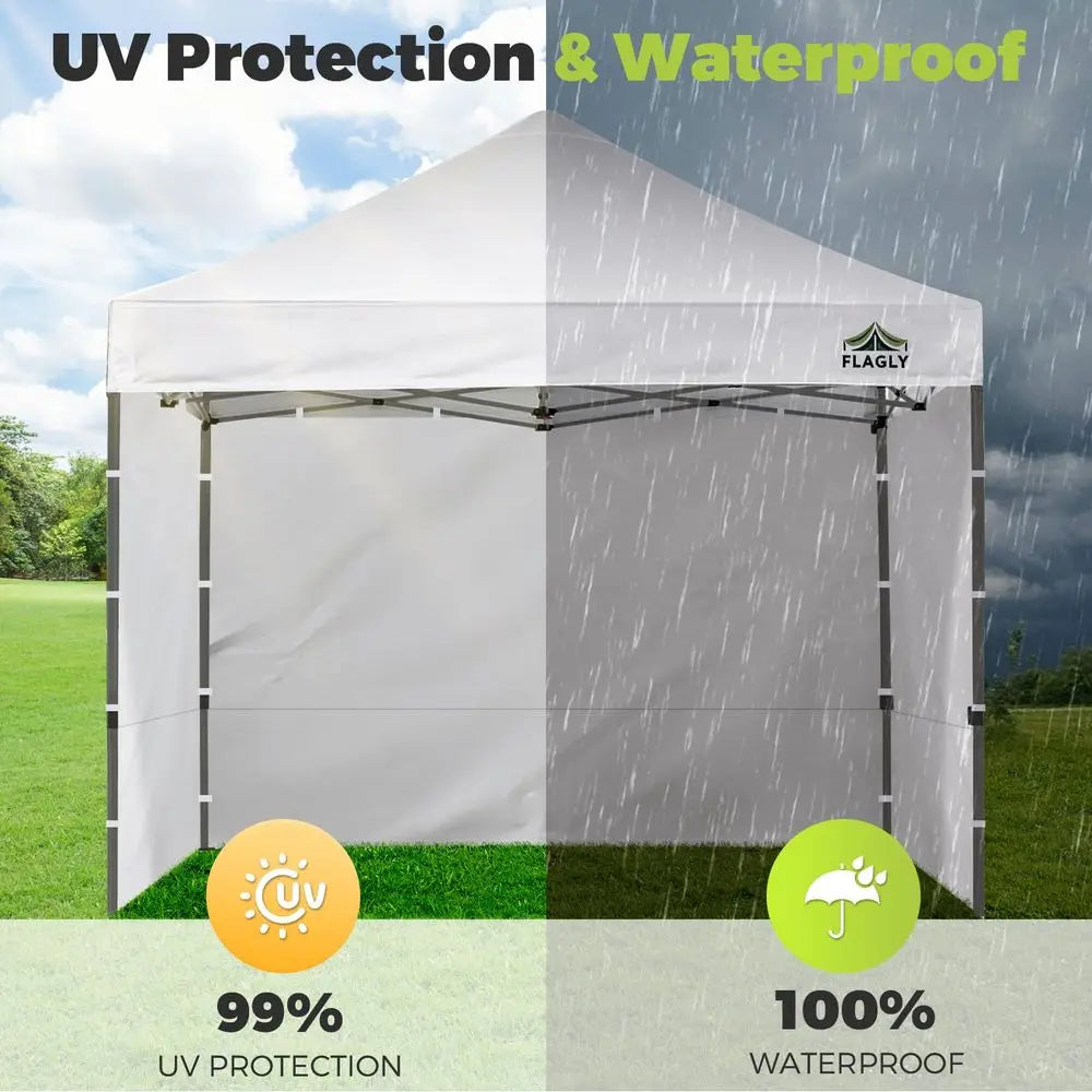 Canopy Sidewalls for 10x10 Pop Up Canopy Tent, 300D Waterproof Material for Outdoor Events, Vendor Booths, and Privacy Sidewalls