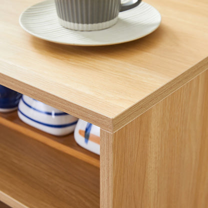 Wooden Mid Century Storage Sofa Table