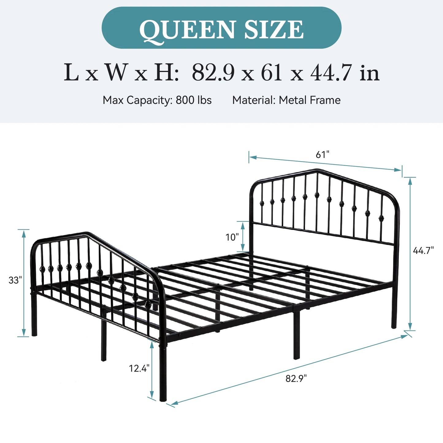 14'' Metal Bed Frame