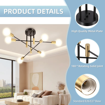 Modern Chandelier, dinning room, living room, ceiling light, led bulbs