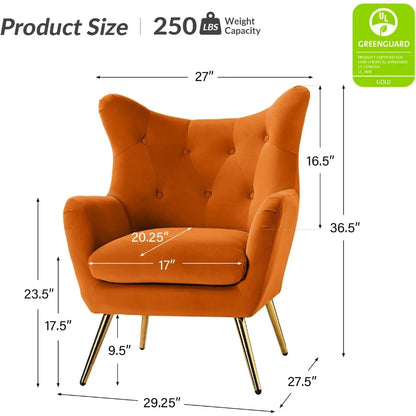 Home Velvet Accent Chair