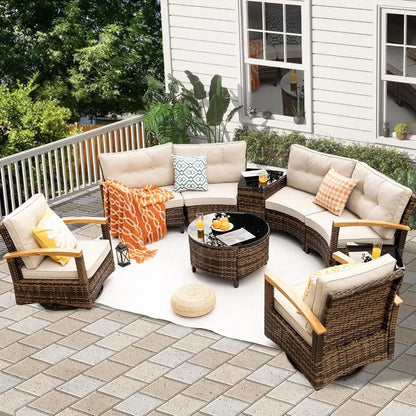 9 Piece Outdoor Patio Furniture Set