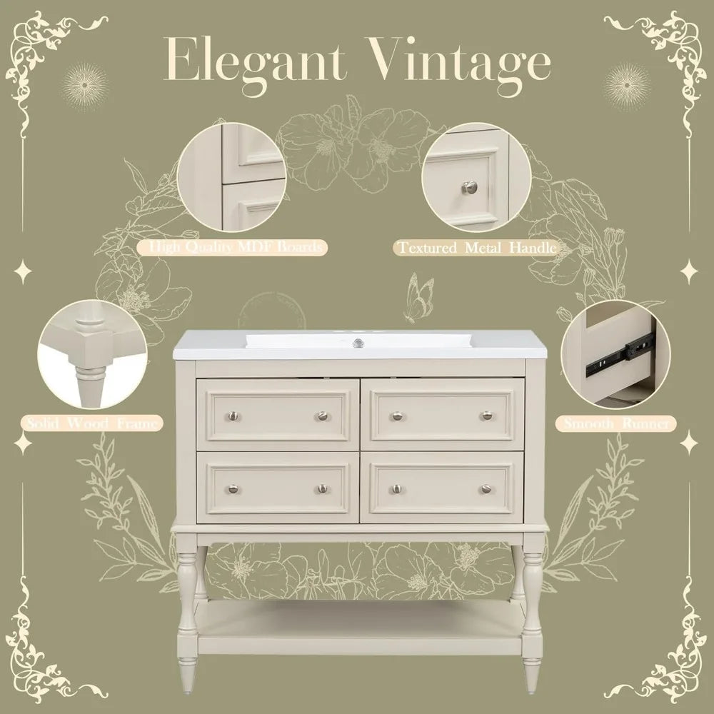 36" Bathroom Vanity with Sink