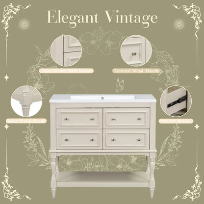 36" Bathroom Vanity with Sink