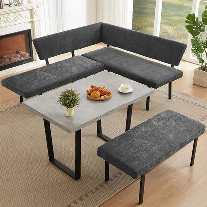 3-Piece Corner Dining Table Set