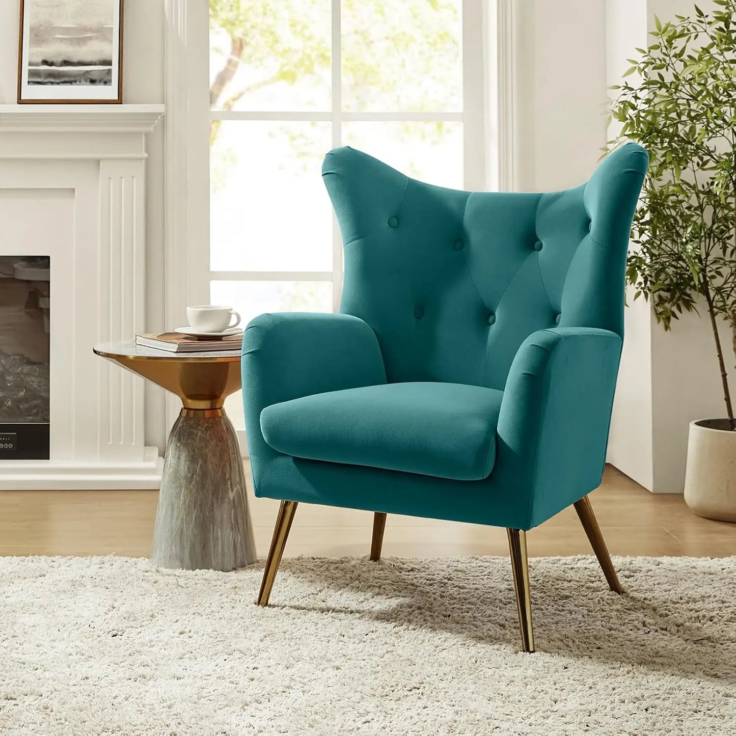 Home Velvet Accent Chair