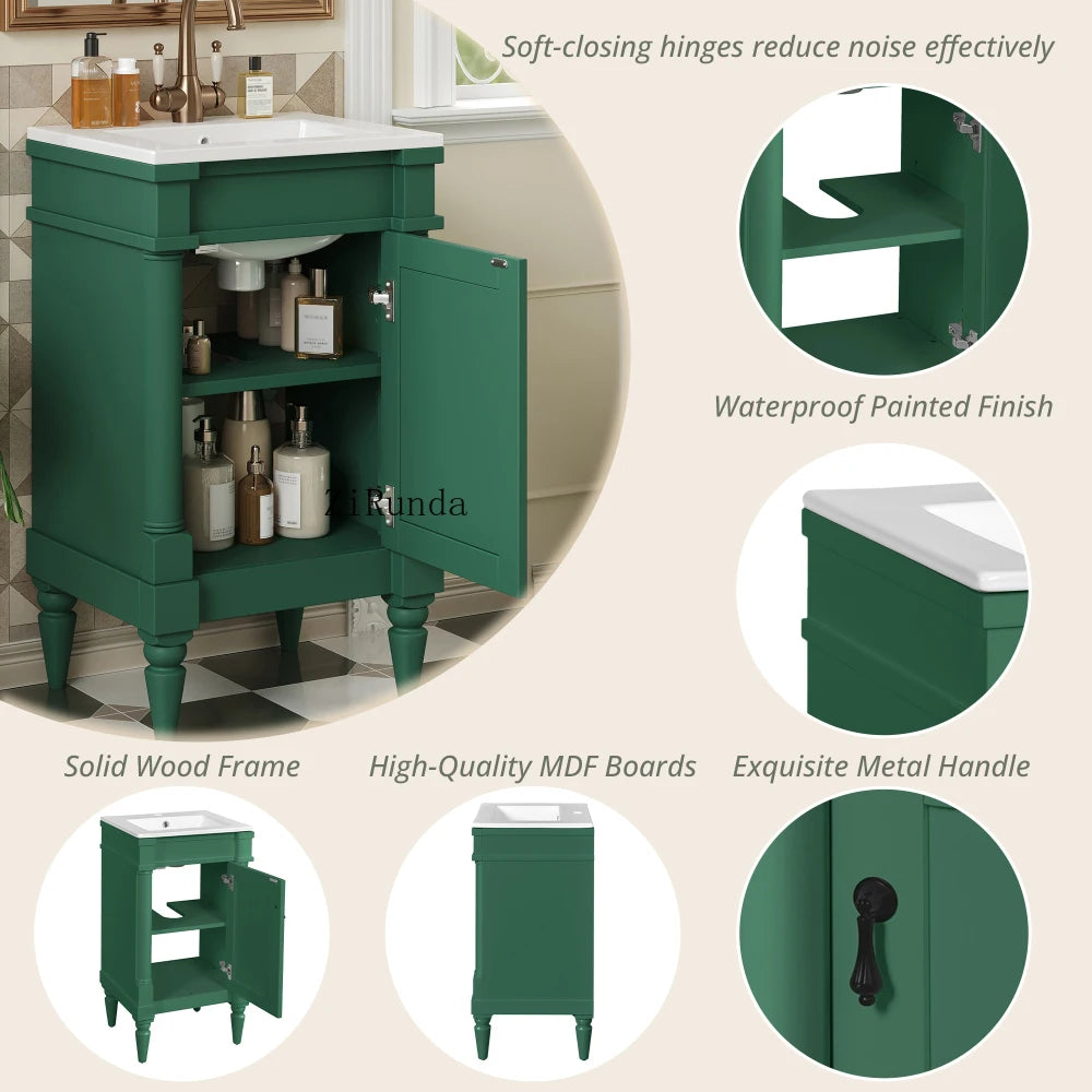 18" bathroom vanity with sink