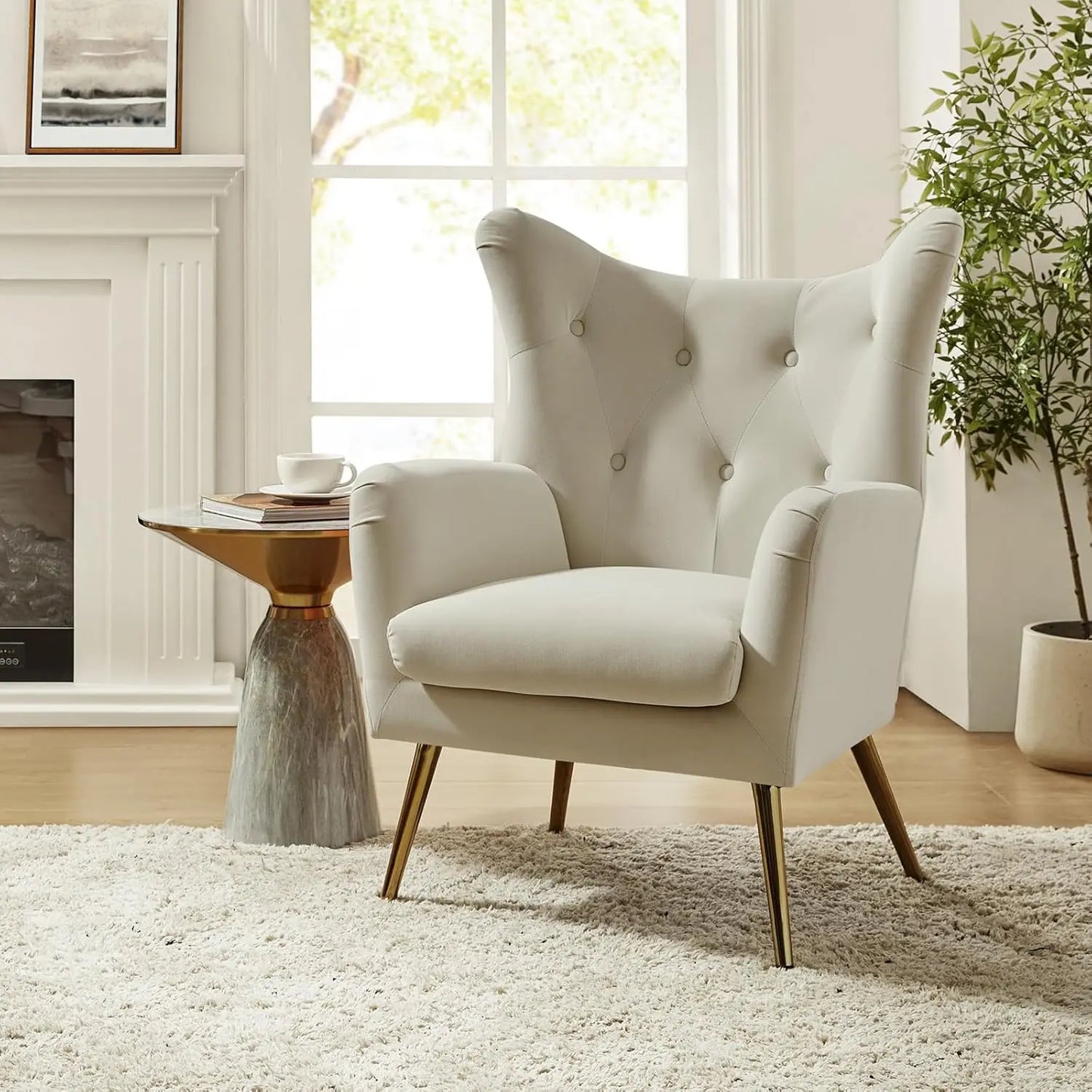 Home Velvet Accent Chair