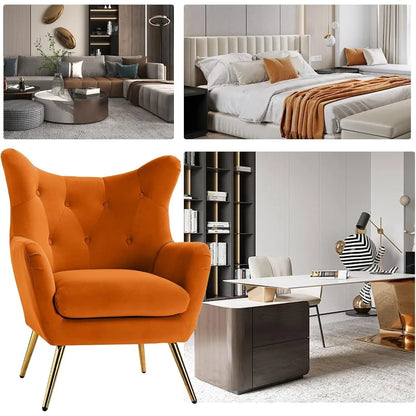 Home Velvet Accent Chair