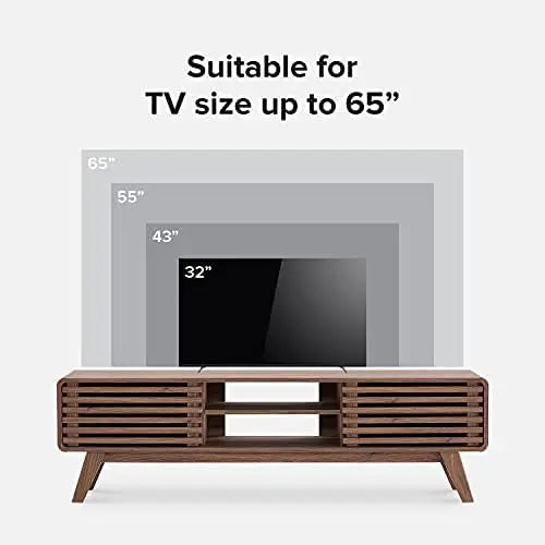 Walnut TV Stand for 55-65' TV