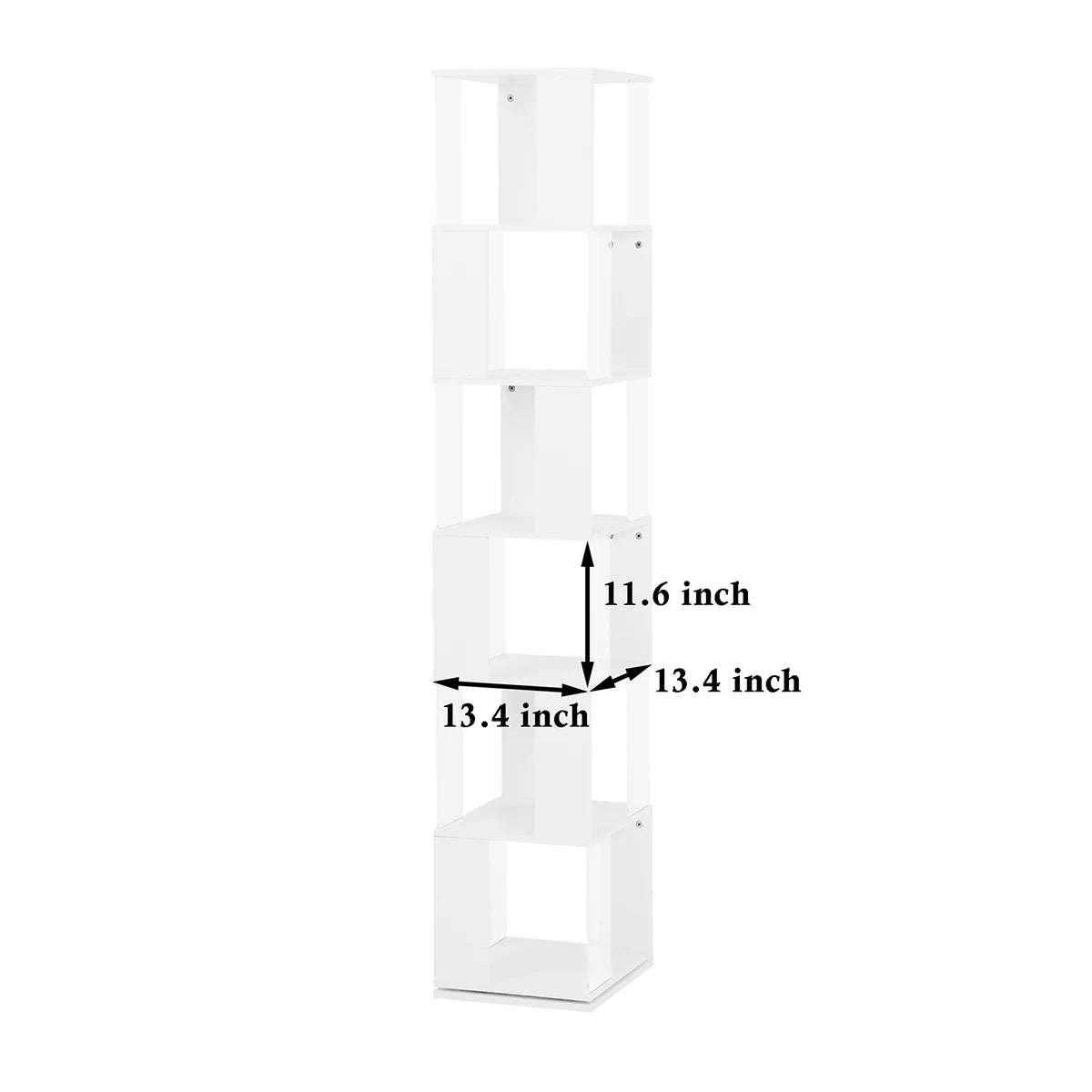 360° Rotating 5-Tier/6-Tier Bookshelf Tower