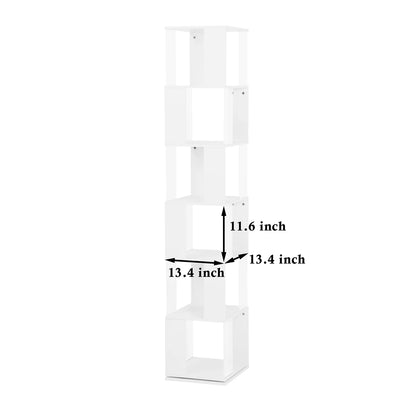 360° Rotating 5-Tier/6-Tier Bookshelf Tower