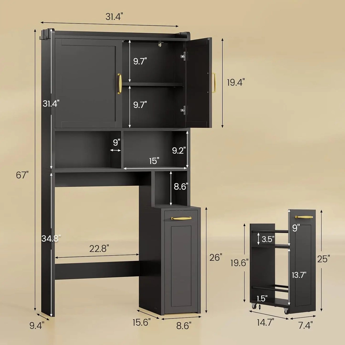 Over The Toilet Storage Cabinet