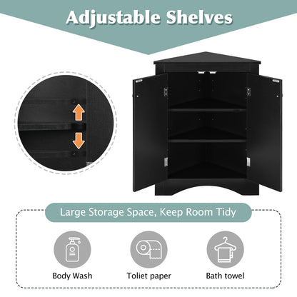 Black Triangle Bathroom Storage Cabinet